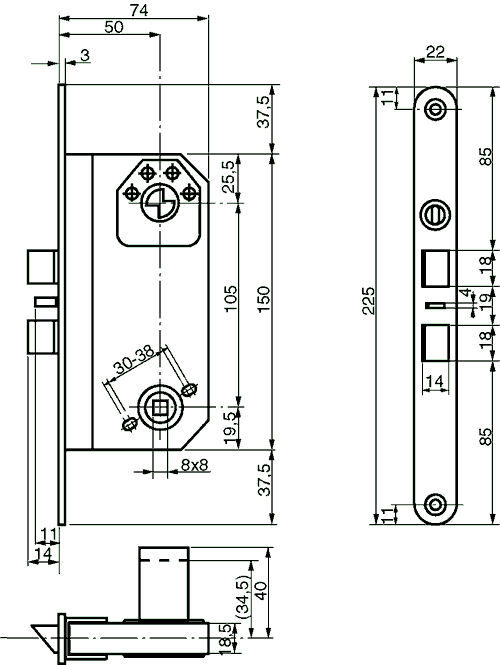 MODULLÅS RUKO ASSA 562