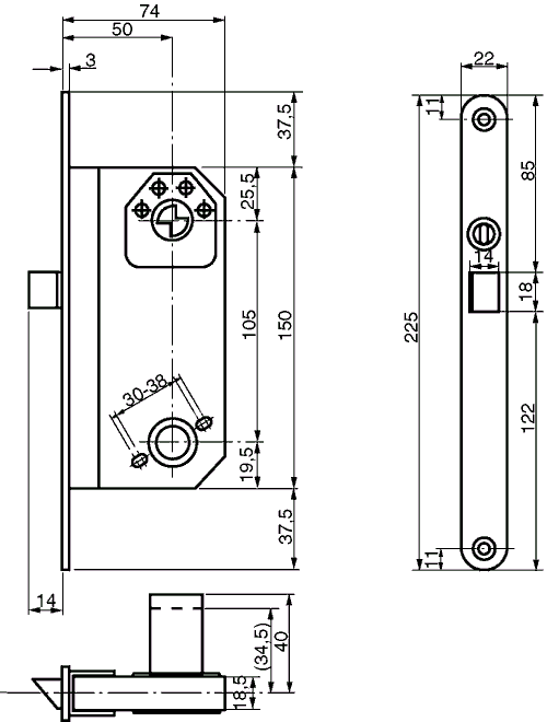 MODULLÅS RUKO ASSA 6580