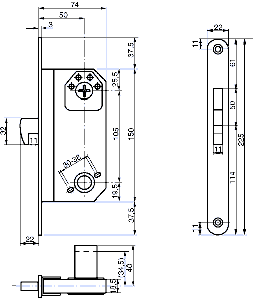 MODULLÅS RUKO ASSA 9787