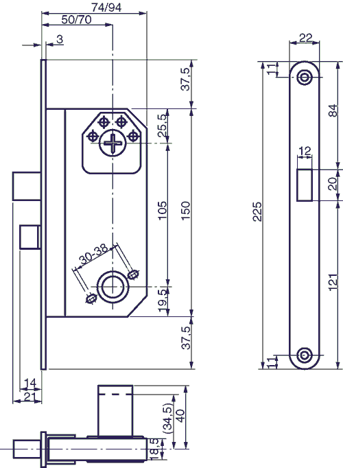 MODULLÅS RUKO ASSA 9788