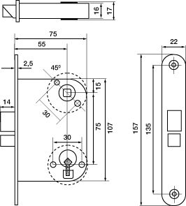 2214 MELLANDÖRSLÅS