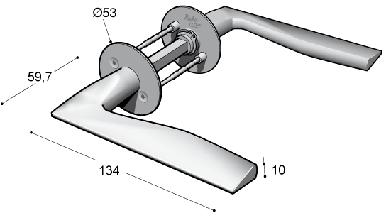 DØRHÅNDTAK HOLGAARD MED ROSER 1022