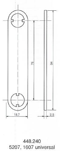 Kamdeler for møbellåser. 205, 1607, 5207, 5208, 1608 et al