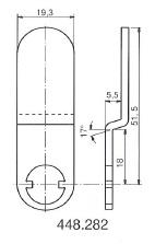 Kamdeler for møbellåser. 205, 1607, 5207, 5208, 1608 et al