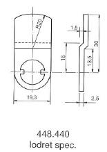 Kamdeler for møbellåser. 205, 1607, 5207, 5208, 1608 et al