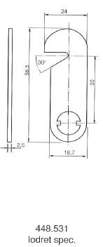 Kamdeler for møbellåser. 205, 1607, 5207, 5208, 1608 et al