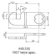 Kamdeler for møbellåser. 205, 1607, 5207, 5208, 1608 et al