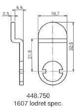 Kamdeler for møbellåser. 205, 1607, 5207, 5208, 1608 et al