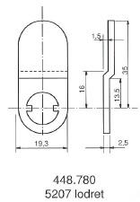Kamdeler for møbellåser. 205, 1607, 5207, 5208, 1608 et al