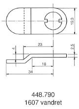 Kamdeler for møbellåser. 205, 1607, 5207, 5208, 1608 et al