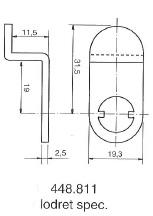 Kamdeler for møbellåser. 205, 1607, 5207, 5208, 1608 et al