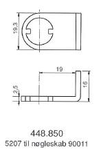 Kamdeler for møbellåser. 205, 1607, 5207, 5208, 1608 et al