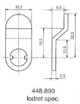 Kamdeler for møbellåser. 205, 1607, 5207, 5208, 1608 et al