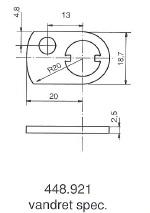 Kamdeler for møbellåser. 205, 1607, 5207, 5208, 1608 et al