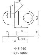 Kamdeler for møbellåser. 205, 1607, 5207, 5208, 1608 et al