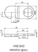 Kamdeler for møbellåser. 205, 1607, 5207, 5208, 1608 et al