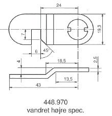 Kamdeler for møbellåser. 205, 1607, 5207, 5208, 1608 et al