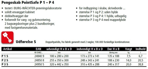 Point safe P1 Burg Waechter