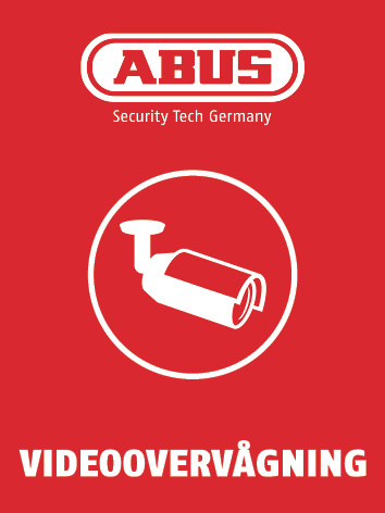 Advarselsklistremerke, videoovervåkning