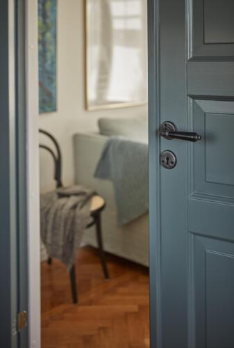 DØRGREB MADRID M/NØGLES. SORT/TIN