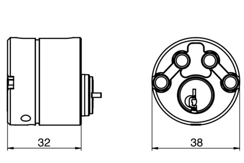 RB3613 Impact-resistant safety cylinder, excl. accessories