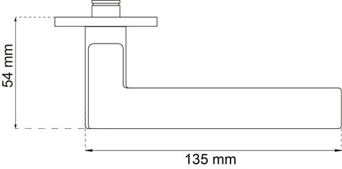 Door handle Edmonton Black for exterior doors