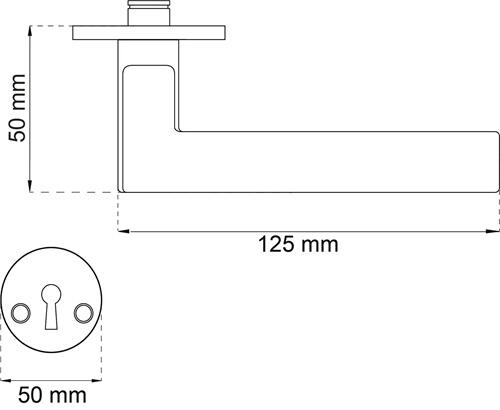 Door handle Edmonton Black