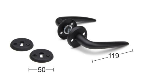 Door handle Postage Black