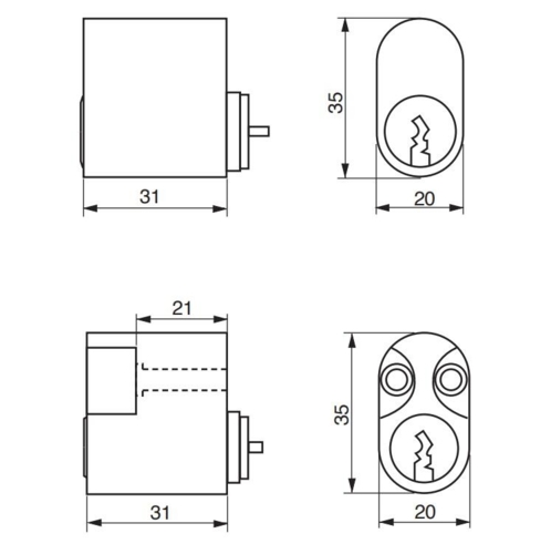 RB2602 Dubbel oval cylinderuppsättning Rococo