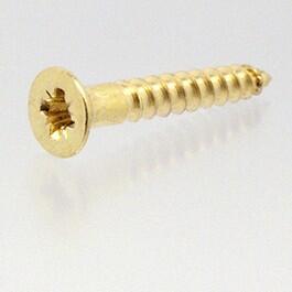 Flat head Cross notch brass screw 4.0 x 16 Brass 12 pcs in the bag