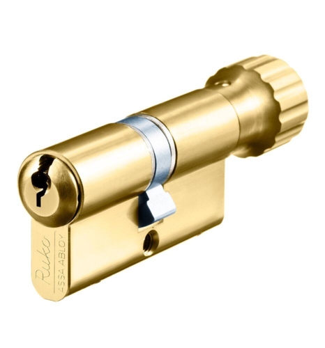 RB1605 Drop cylinder with small knob. Brass