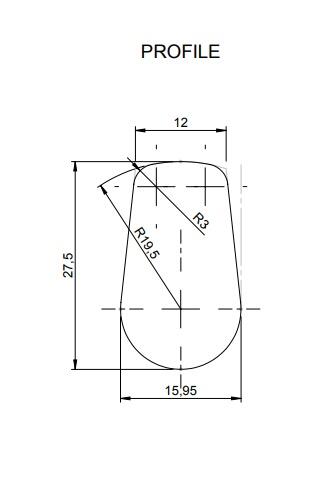 RB1614 Furniture lock with end plate and ring brass.