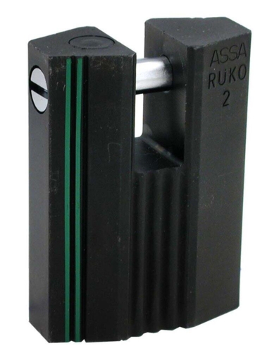 RB2649 Hänglås Typ 2 svart krom, bulthärdat stål Ø8 mm, klass 2