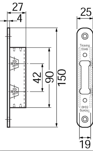 5949 Endplatte TrioVing Chrom matt