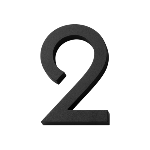 Habo selection house number modern black 185mm