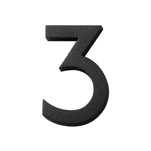 Habo selection house number modern black 185mm