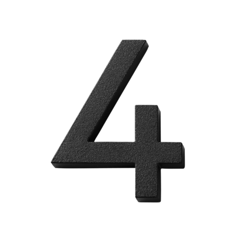 Habo selection house number modern black 80mm
