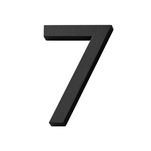 Habo selection house number modern black 80mm