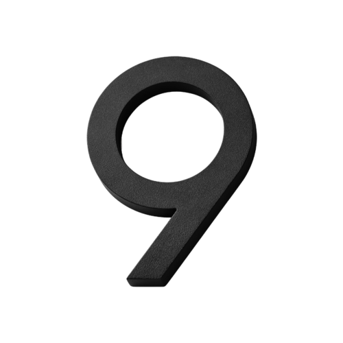 Habo selection house number modern black 80mm