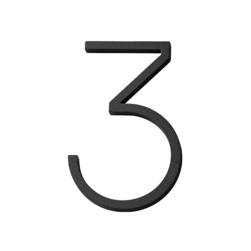 habo selection house number contemporary black 185mm