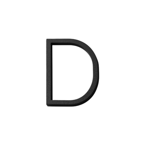 habo selection house number contemporary black 185mm