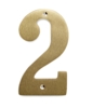 House number Model 572, 140 mm Brass Polished without lacquer