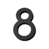 Habo selection house number modern black 185mm
