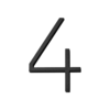 habo selection house number contemporary black 185mm