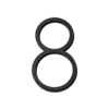 habo selection house number contemporary black 185mm