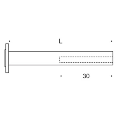 Randi dørgrebspind 56061 ensidig 8x8mm, 46-58mm