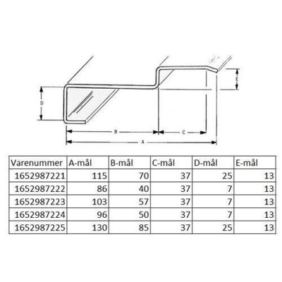 Lockit stålkarm 1315-3 (57x103xx2200mm)