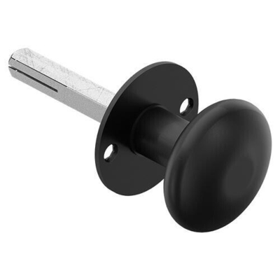 Randi Line 18 dørknop, fast u. roset Ø50mm, sort PVD