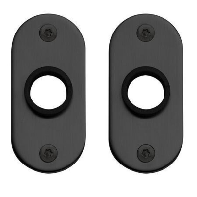 Randi Line 18 dørgrebsrosetter massiv smalprofil, sort PVD