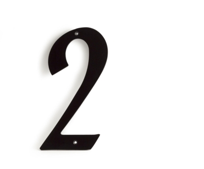 STORT HUSNUMMER SORT 205MM